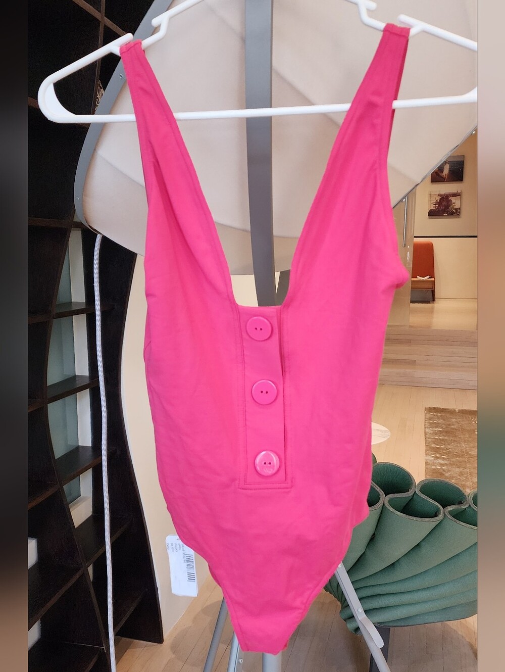 Eres NEW Pink Button-Front One-Piece Swimsuit Size M (FR40)
